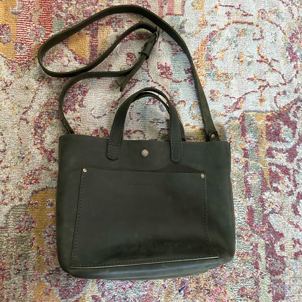 RARE! PLG Mini Crossbody Tote in Brushed Green ✨